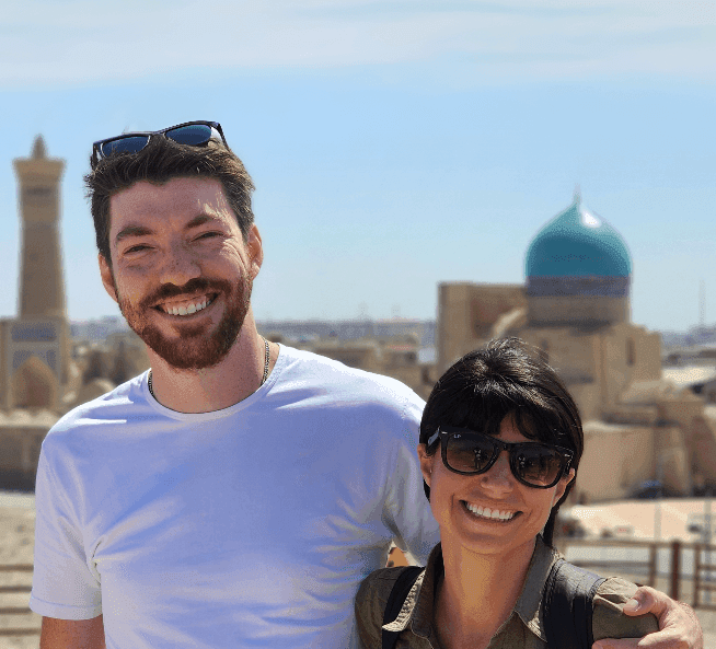Romina and Jason traveling
